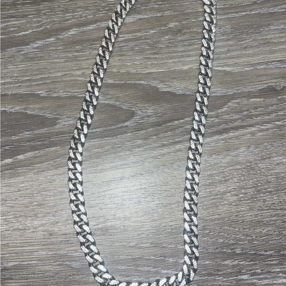 Miami Cuban Link Chain Solid 925 Silver W. Rose Yellow Gold Plating